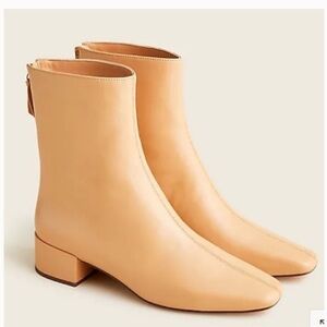 J Crew EUC Roxie Center Seam Leather Ankle Boot